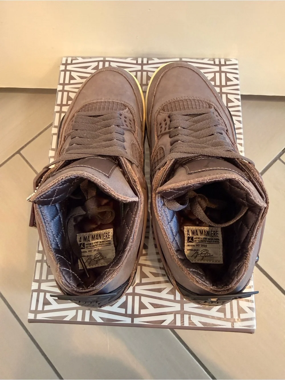 Jordan A Ma Maniére Air Jordan 4 Mauve Brown Sneakers size 6